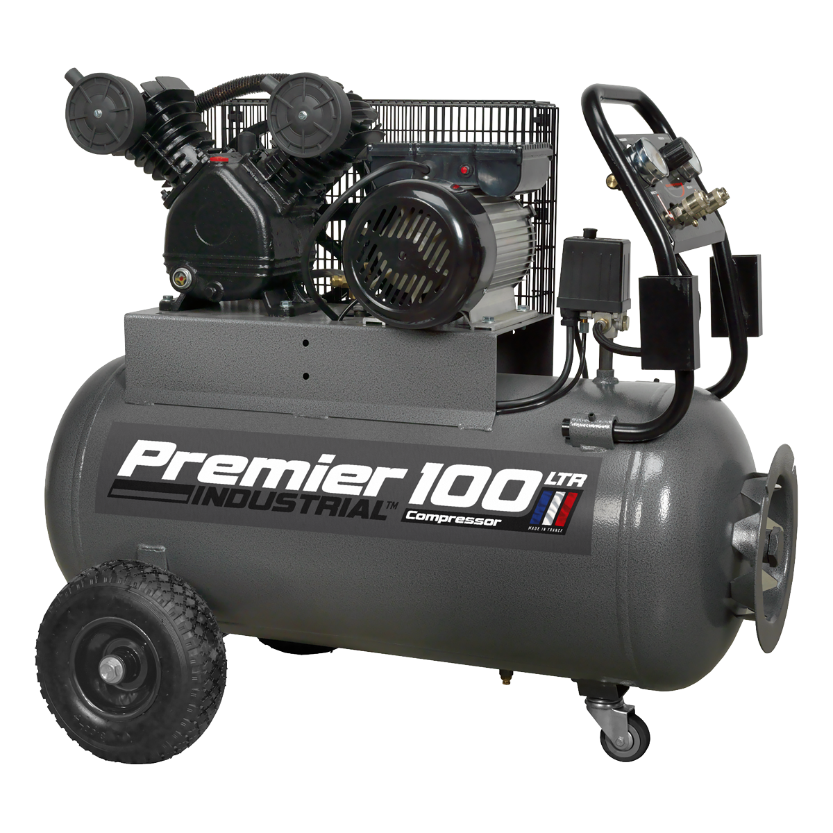Sealey Premier 100L Belt Drive Air Compressor with Front Control Panel 3hp SAC3103B