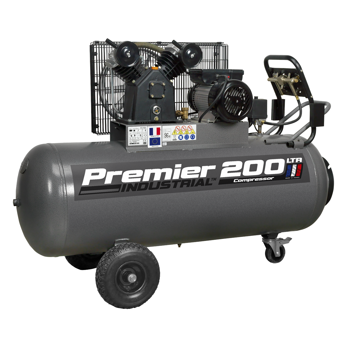 Sealey Premier 200L Belt Drive Air Compressor with Front Control Panel 3hp SAC3203B