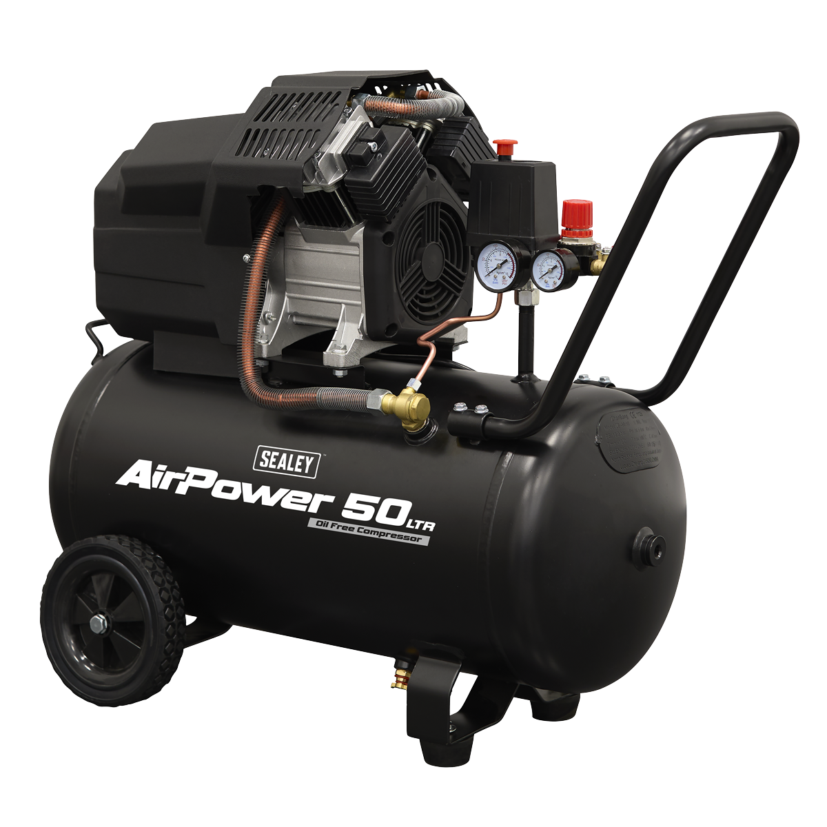 Sealey 50L Oil Free V-Twin Direct Drive Air Compressor 3hp SAC5002