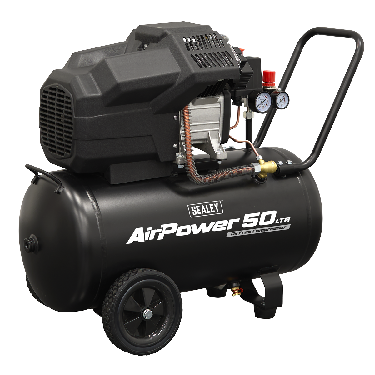 Sealey 50L Oil Free V-Twin Direct Drive Air Compressor 3hp SAC5002