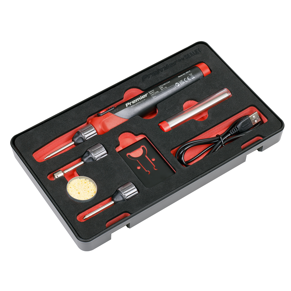 Sealey Premier Rechargeable Soldering Iron Kit 30W SDL11