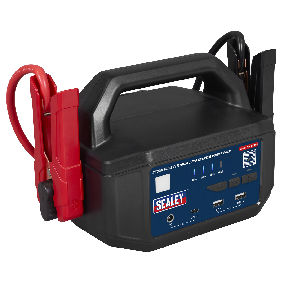 Sealey 12/24V Lithium-ion Jump Starter Power Pack 2500A SL34S