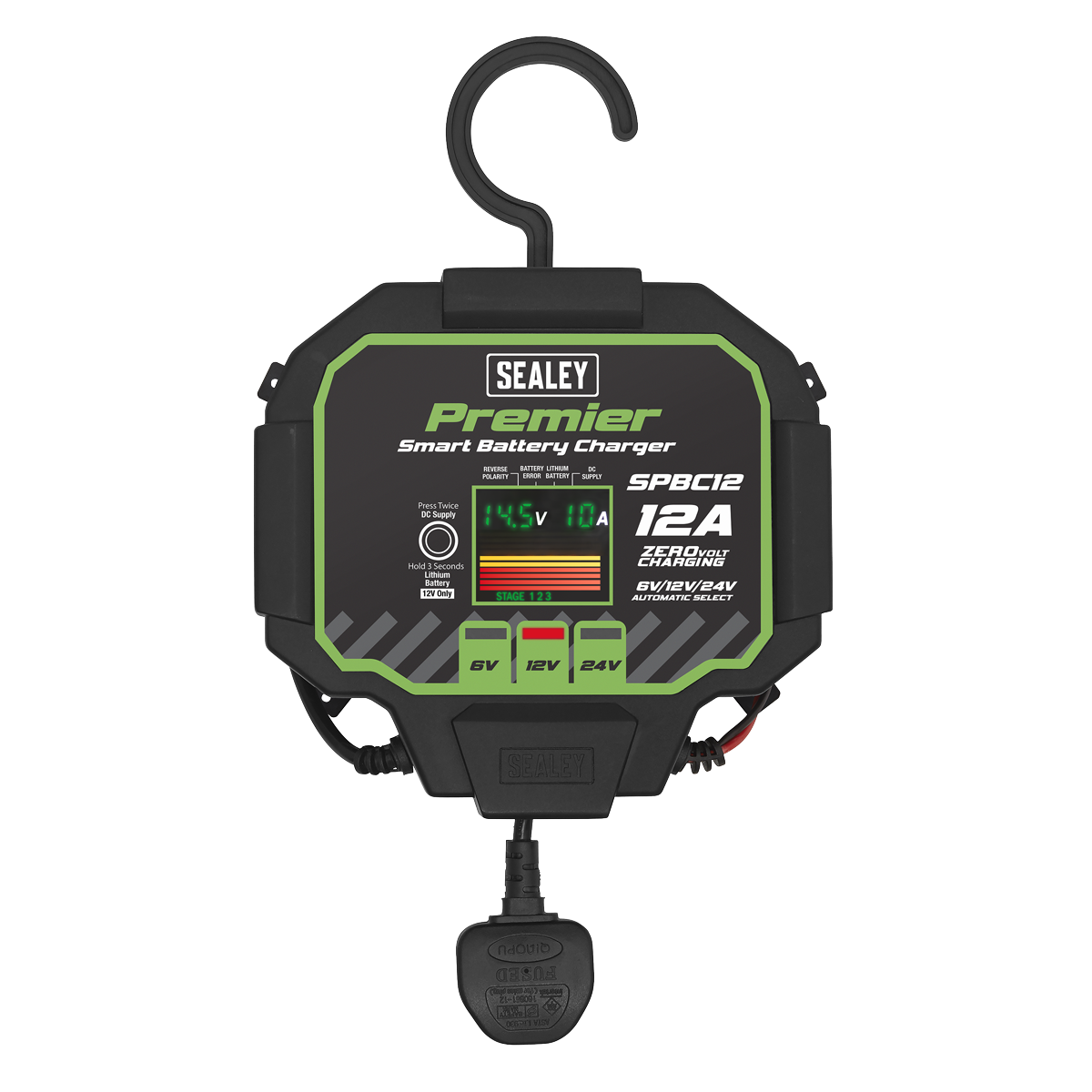 Sealey Premier Fully Automatic Battery Charger & Maintainer 12A SPBC12