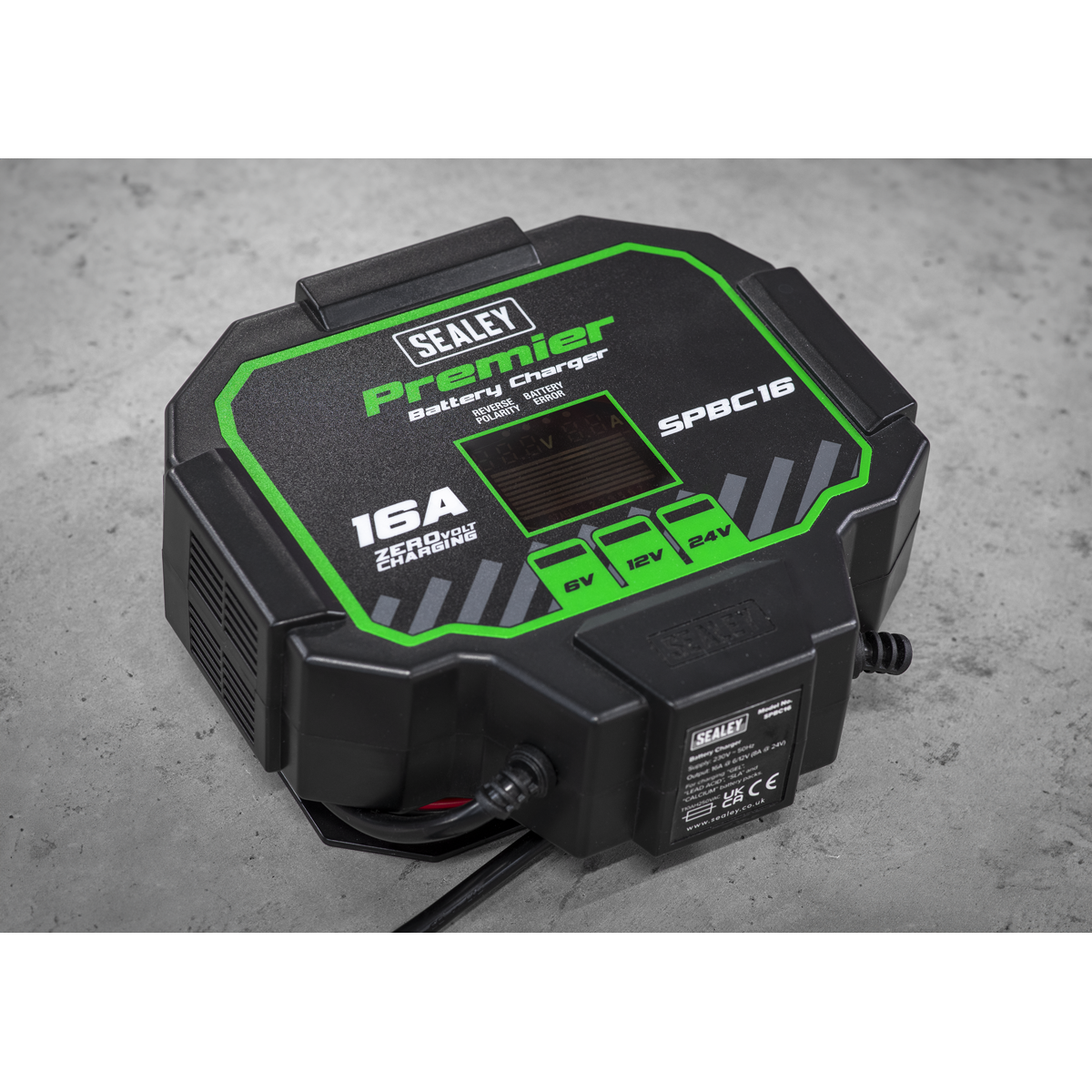 Sealey Premier Fully Automatic Battery Charger & Maintainer 16A SPBC16