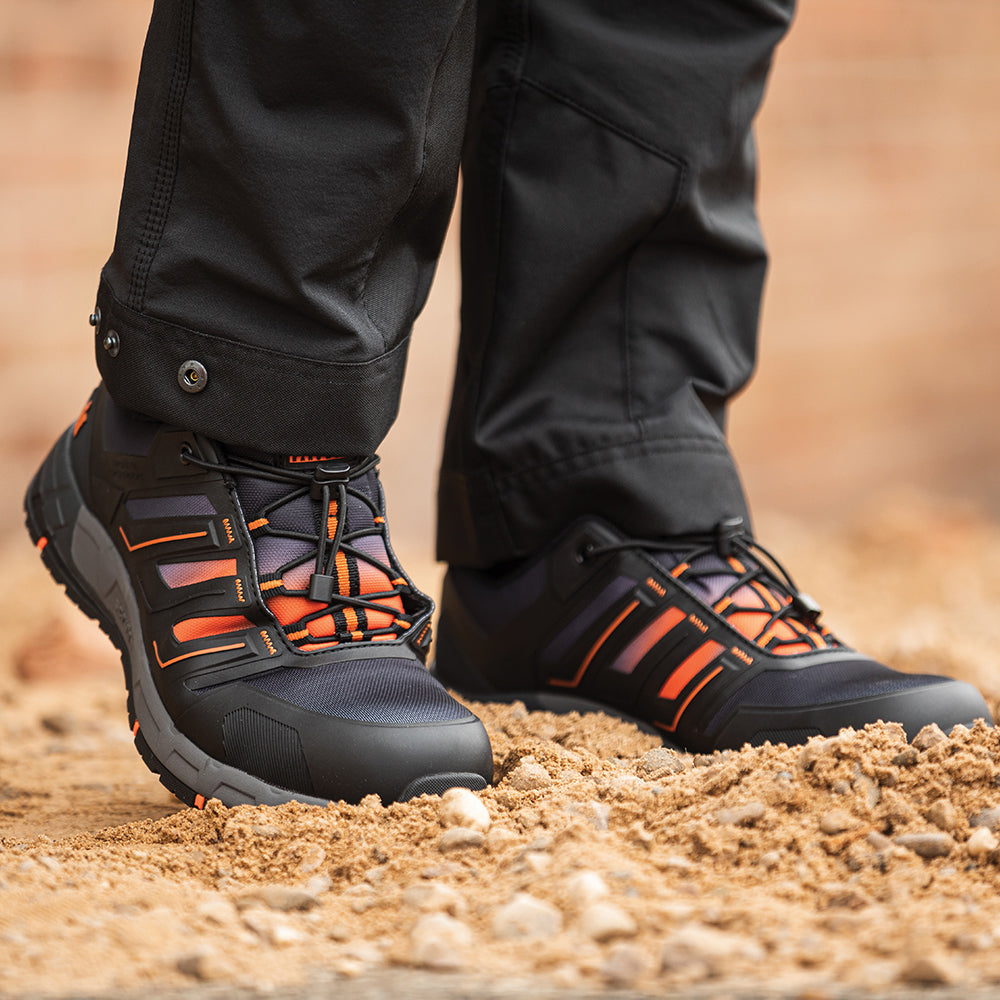 Scruffs Air Safety Trainer Black/Orange