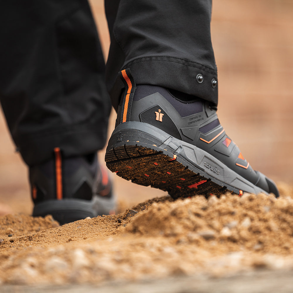 Scruffs Air Safety Trainer Black/Orange