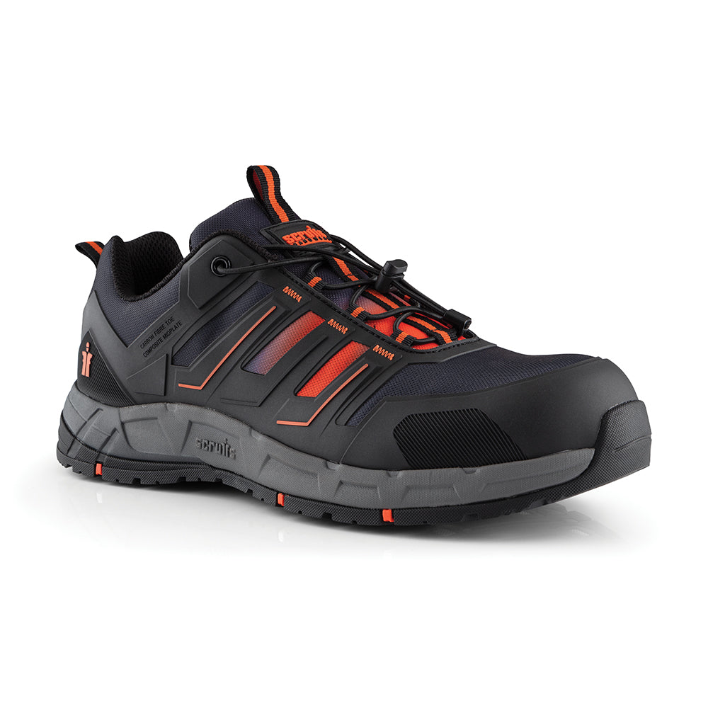 Scruffs Air Safety Trainer Black/Orange