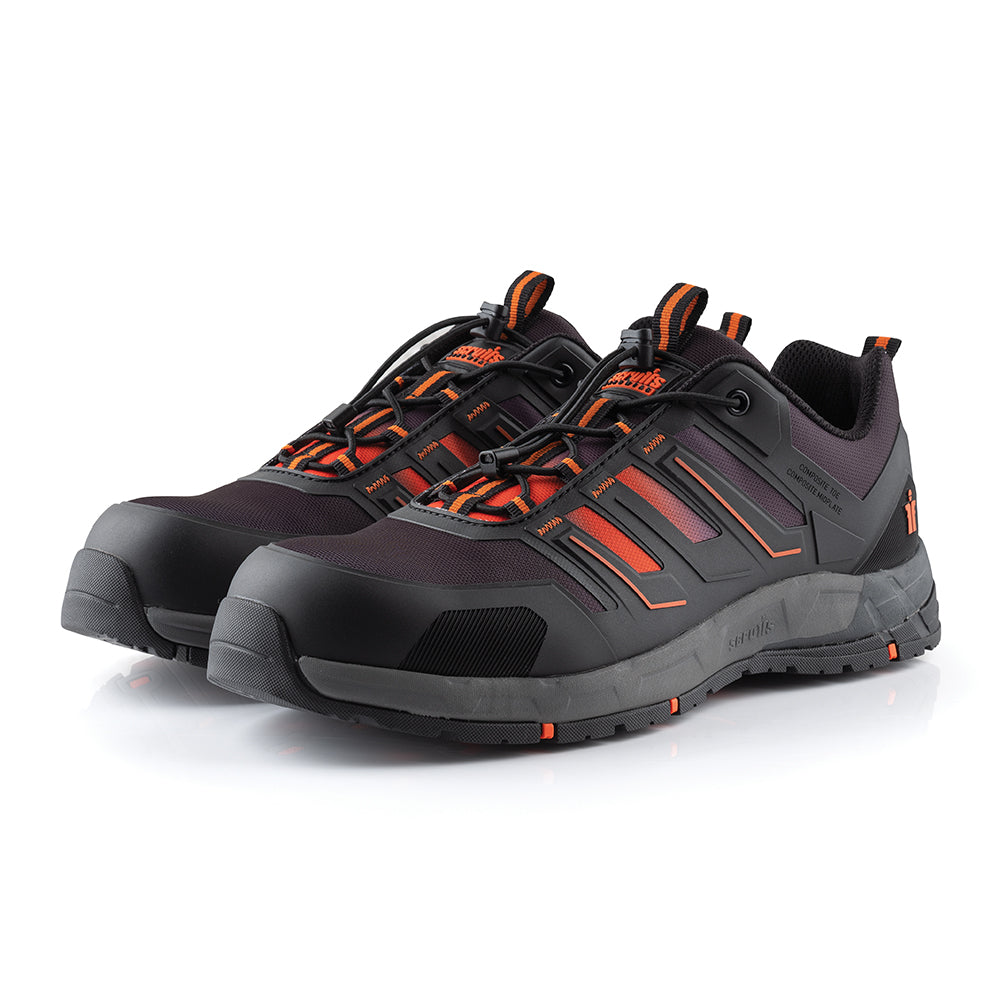 Scruffs Air Safety Trainer Black/Orange