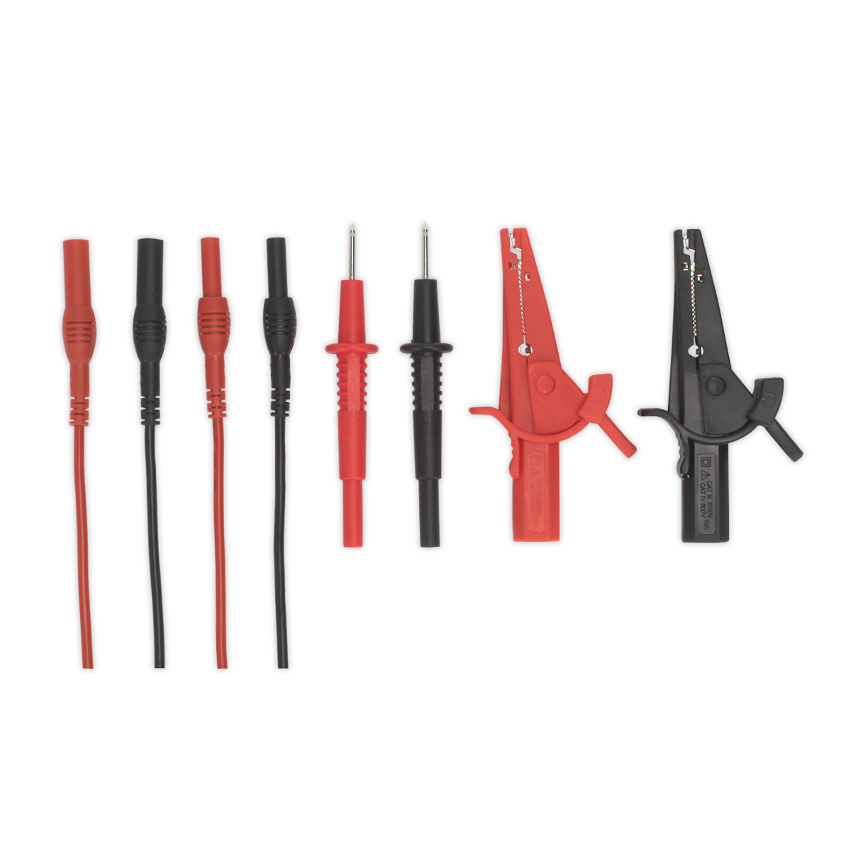 Sealey Automotive Test Lead & Crocodile Clip Set 6pc TATL