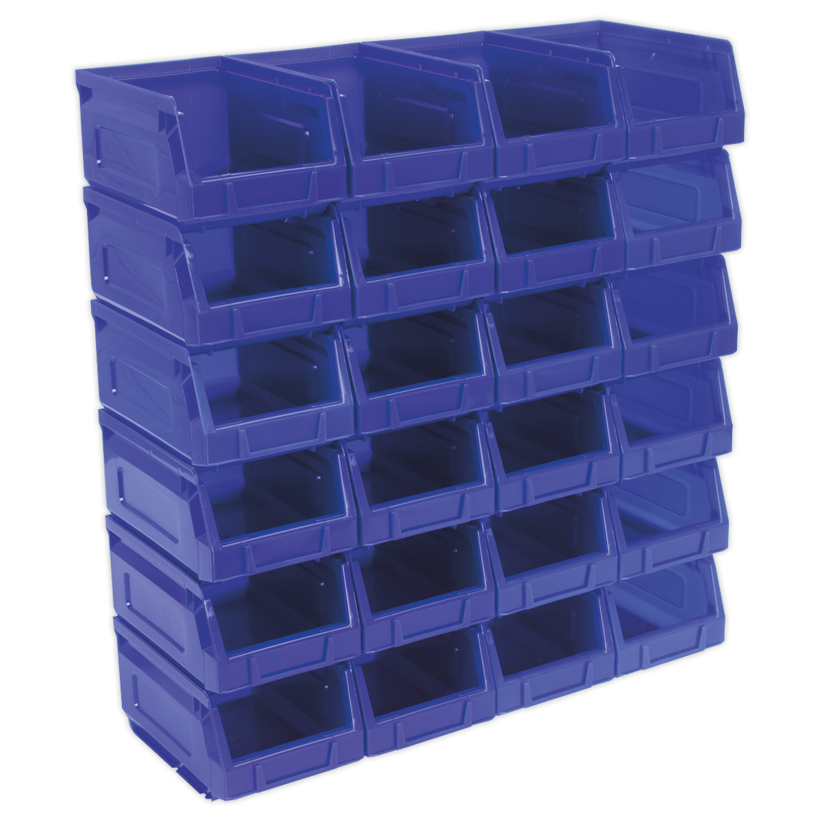 Sealey Plastic Storage Bin 105 x 165 x 85mm, Blue - Pack of 24 TPS224B