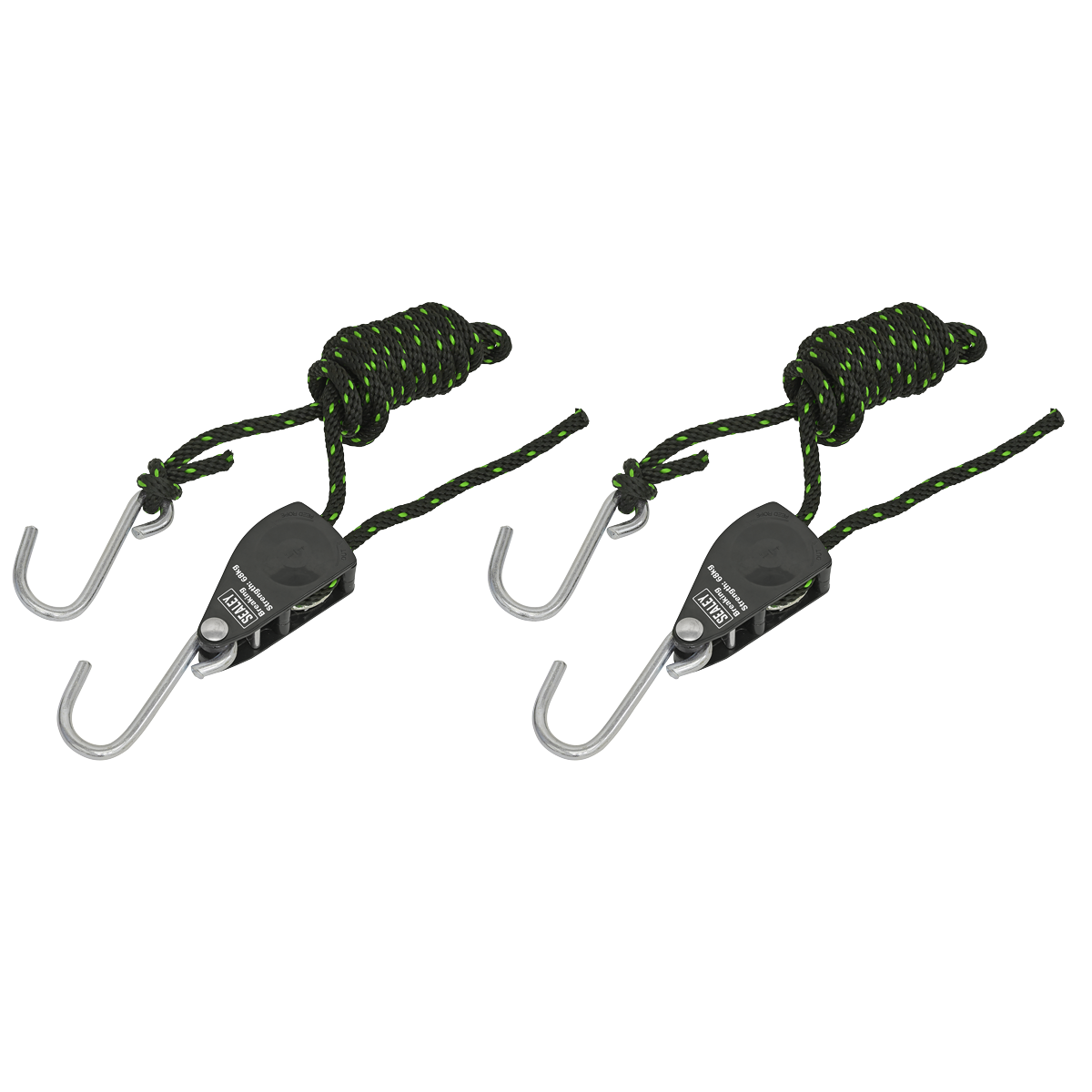 Sealey Ratchet Parts Hanger/Tie Down with S-Shaped Hooks 2m - Pack of 2 VS0114