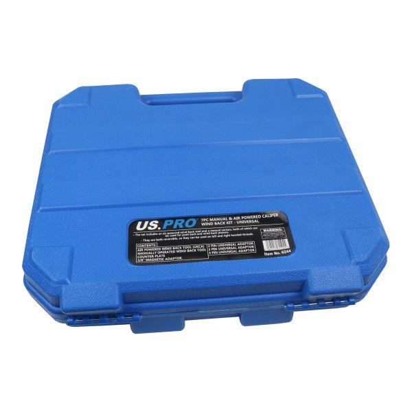 US PRO Air Powered And Manual Brake Caliper Wind Back Kit 2 3 & 4 Pin Adaptors 6244