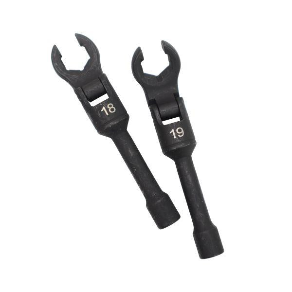 US PRO Tools 6pc 3/8" Dr Flexi Head Diesel Injector Line Socket Wrench Set 12-19mm 5642