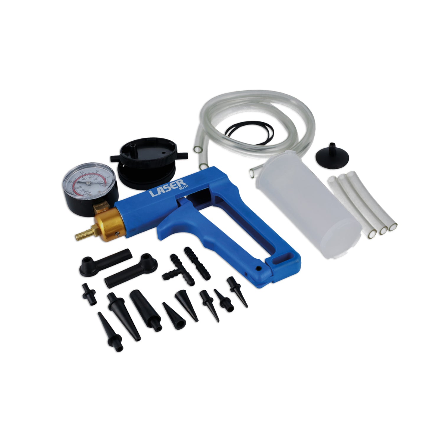 Laser Vacuum Tester and Brake Bleed Kit Handheld Automotive Vacuum Pump 8018