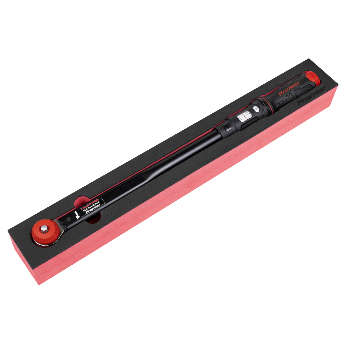 Sealey Premier Black Calibrated Micrometer Torque Wrench with 1/2"Sq Push-Through Drive 80-420Nm STW926