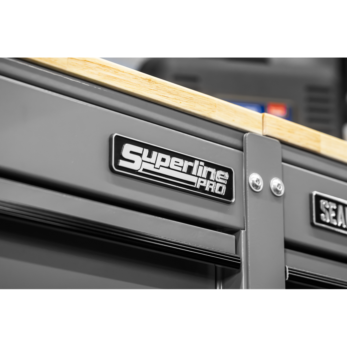 Sealey Superline PRO® Connect Modular Storage System with Rubber Wood Worktop 2.03m APMSCCOMBO4