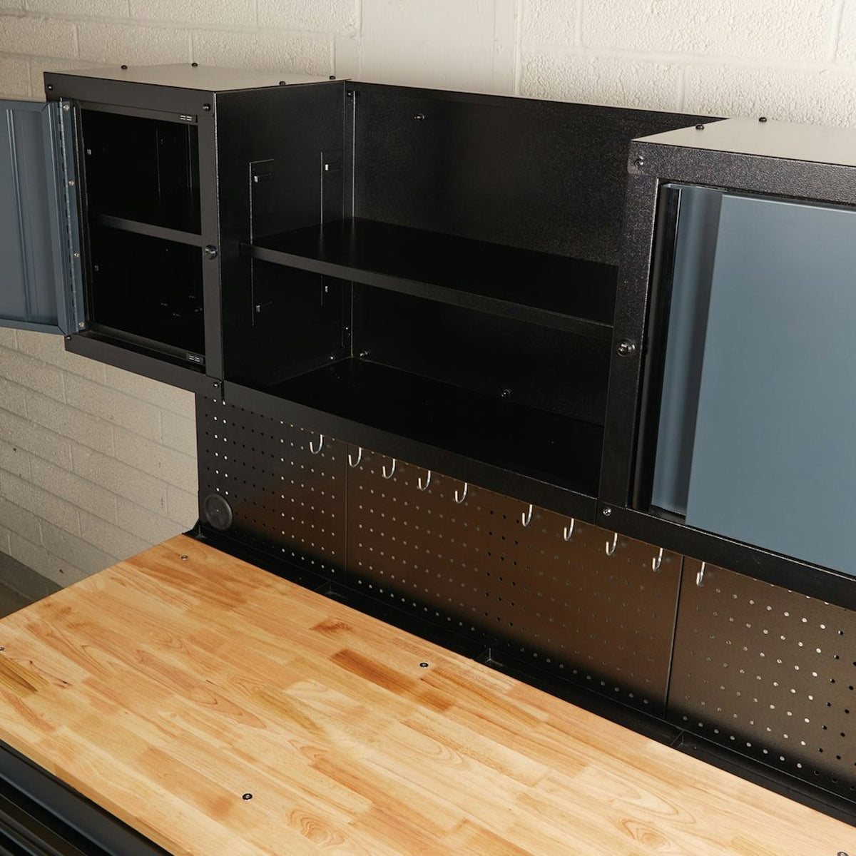 BUNKER 10 Drawer Roller Workstation with Workbench, 56", Grey 27267 - image 8
