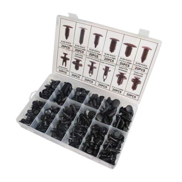 RESOLUT Universal Vehicle Trim Clips And Fasteners 240pcs 9201