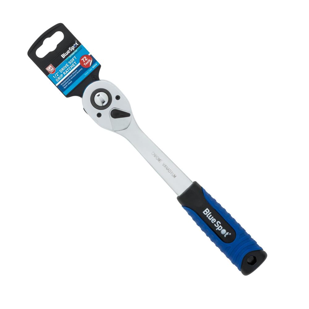 Bluespot 1/2" DR Soft Grip Ratchet, 72 Teeth, Quick Release 02014