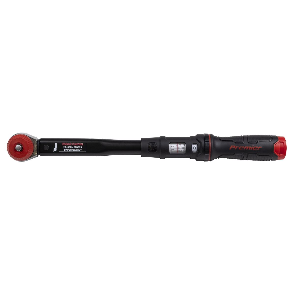 Sealey Premier Black Calibrated Micrometer Torque Wrench with 3/8"Sq Push-Through Drive 20-100Nm STW923