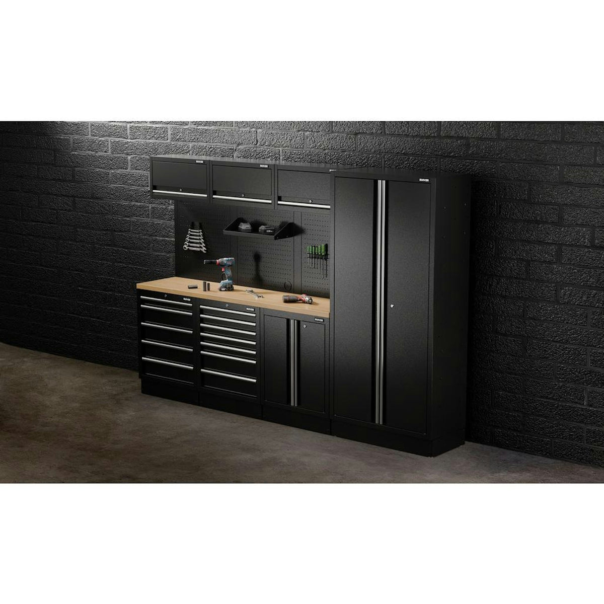 BUNKER 15 Piece Modular Storage Combo with Worktop, 2955mm 32519 - image 2