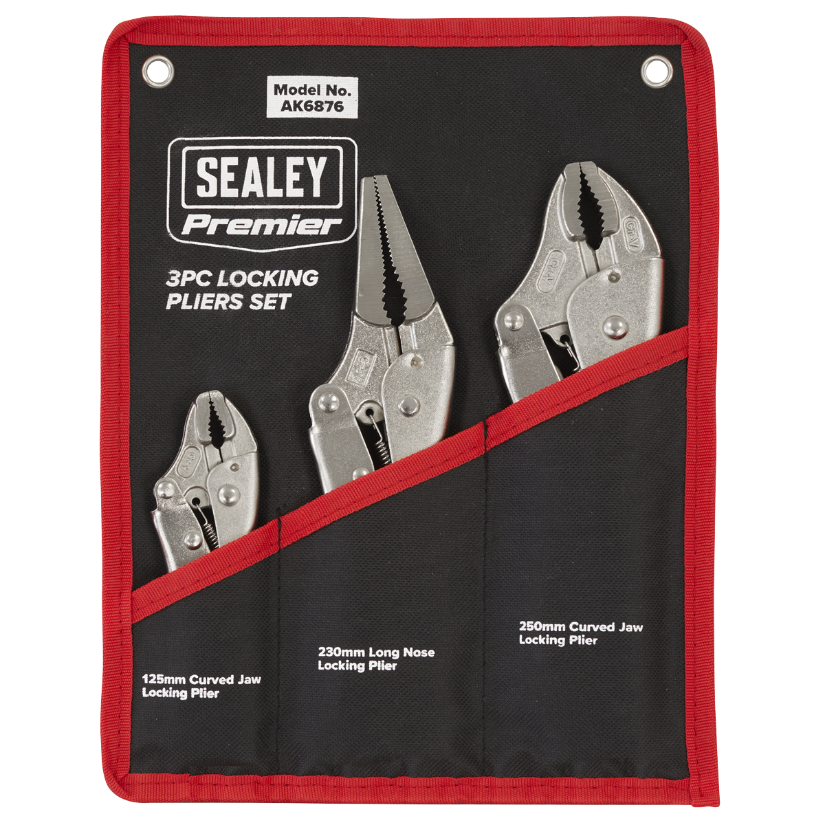 Sealey Premier Locking Pliers Set 3pc AK6876