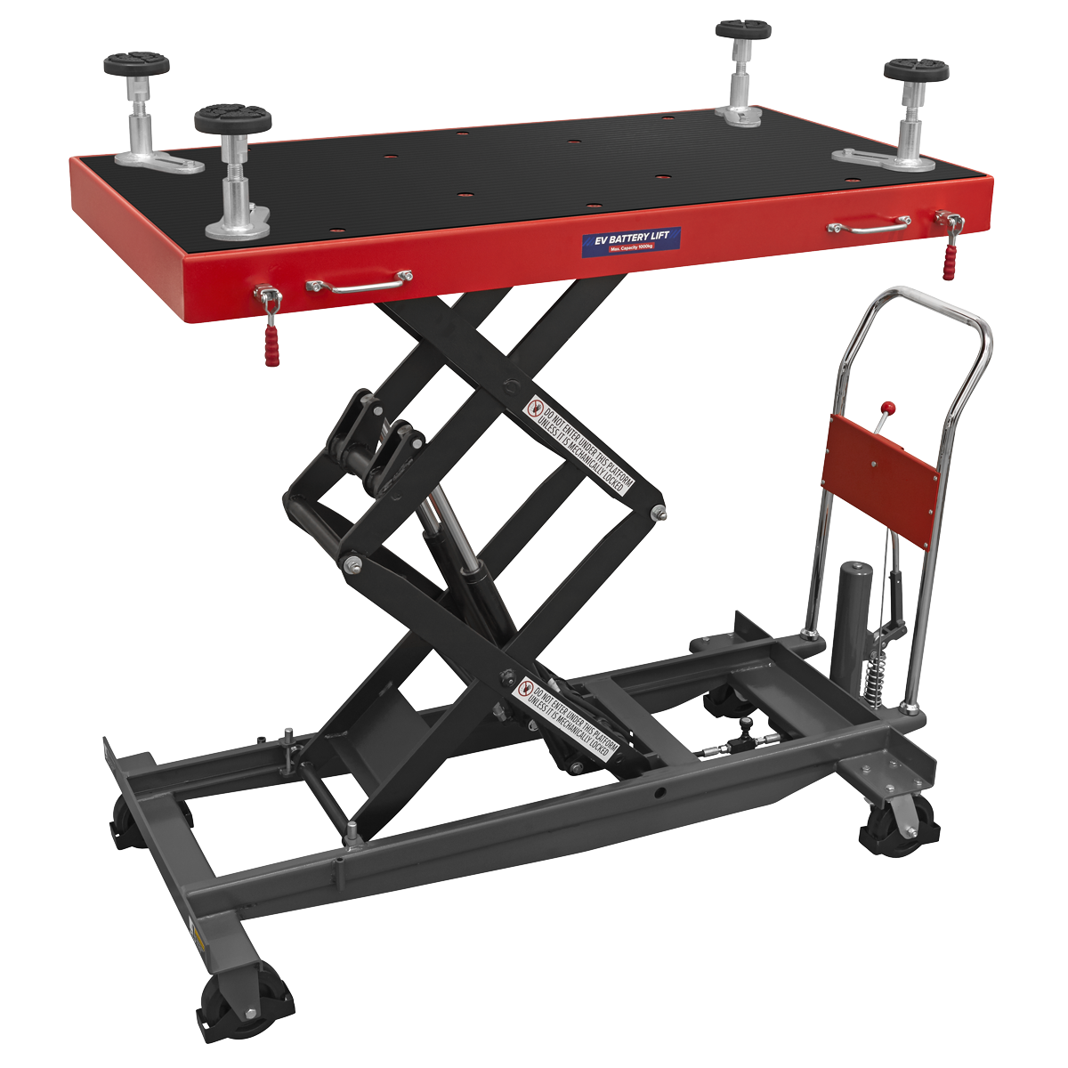 Sealey High Lift EV Battery Lift/Hydraulic Platform Truck 1000kg Capacity EVBT1000