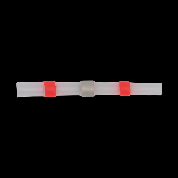 Sealey Heat Shrink Butt Connector Solder Terminal 22-18 AWG, Red - Pack of 25 RTSSB25