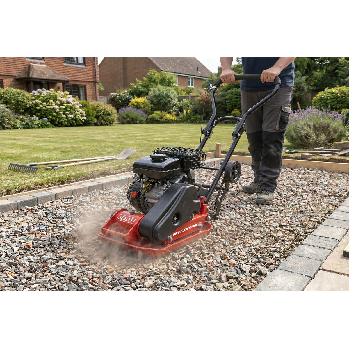Sealey Petrol Compactor with Wheel Kit 50kg Capacity CCX100