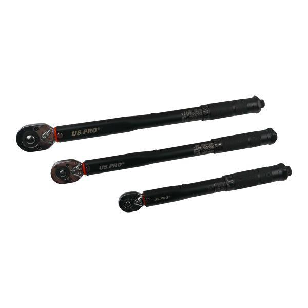 US PRO Tools 3PC Calibrated Torque Wrench Set - 2-230NM /1.5-169.5FT-LB 6936