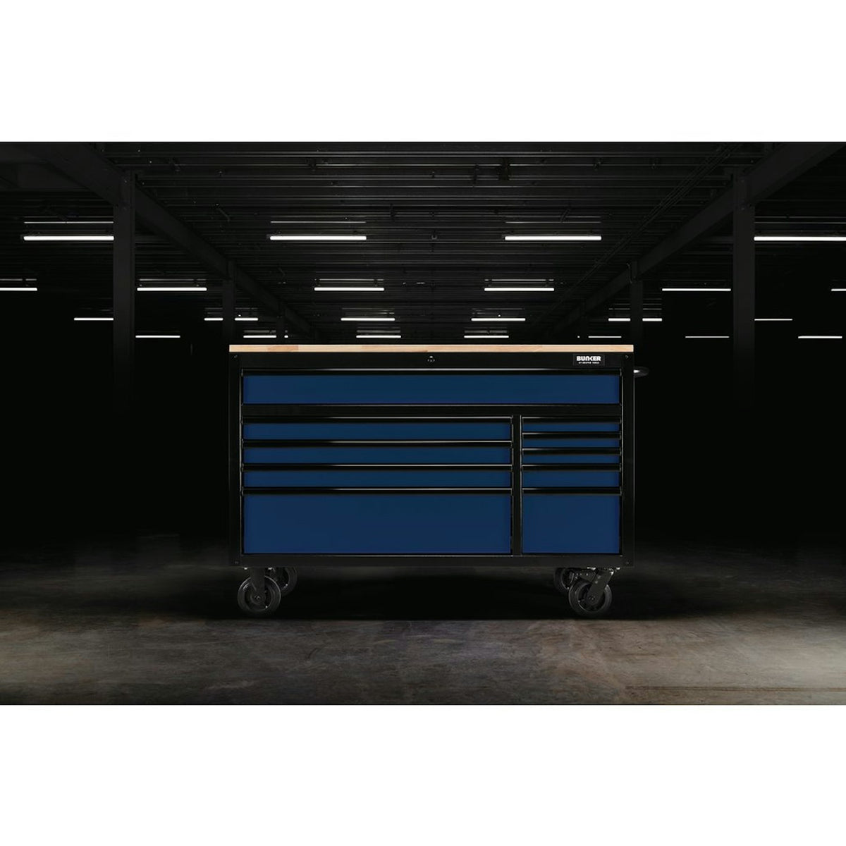 BUNKER 10 Drawer Workbench Roller Tool Cabinet, 56", Blue 27223 - image 12