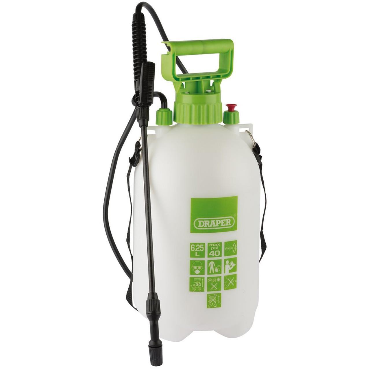 Draper 6.25 Litres Lightweight Handheld Pressure Sprayer Garden 82468 - Tools 2U Direct SW