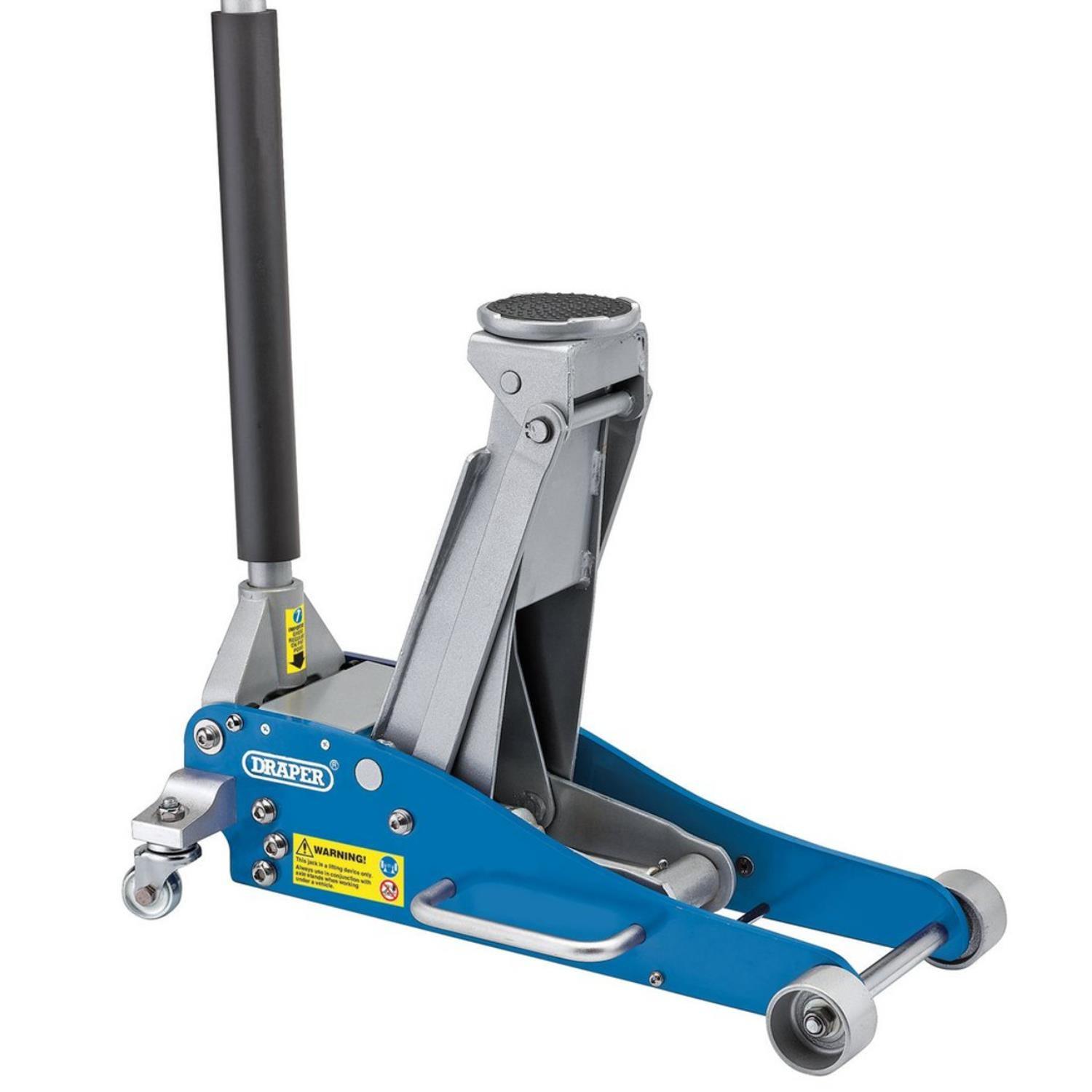 Draper Aluminium and Steel Low Profile Trolley Jack 2.5 Tonne 31479 - Tools 2U Direct SW