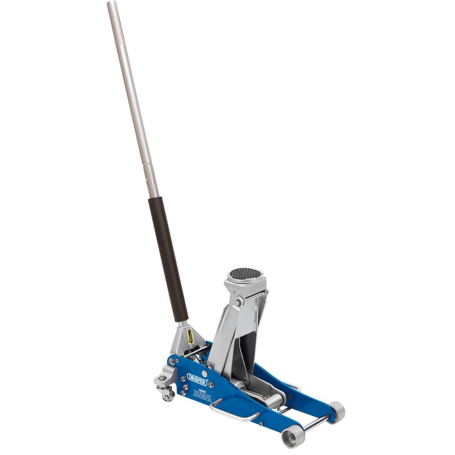 Draper Aluminium and Steel Low Profile Trolley Jack 2.5 Tonne 31479 - Tools 2U Direct SW