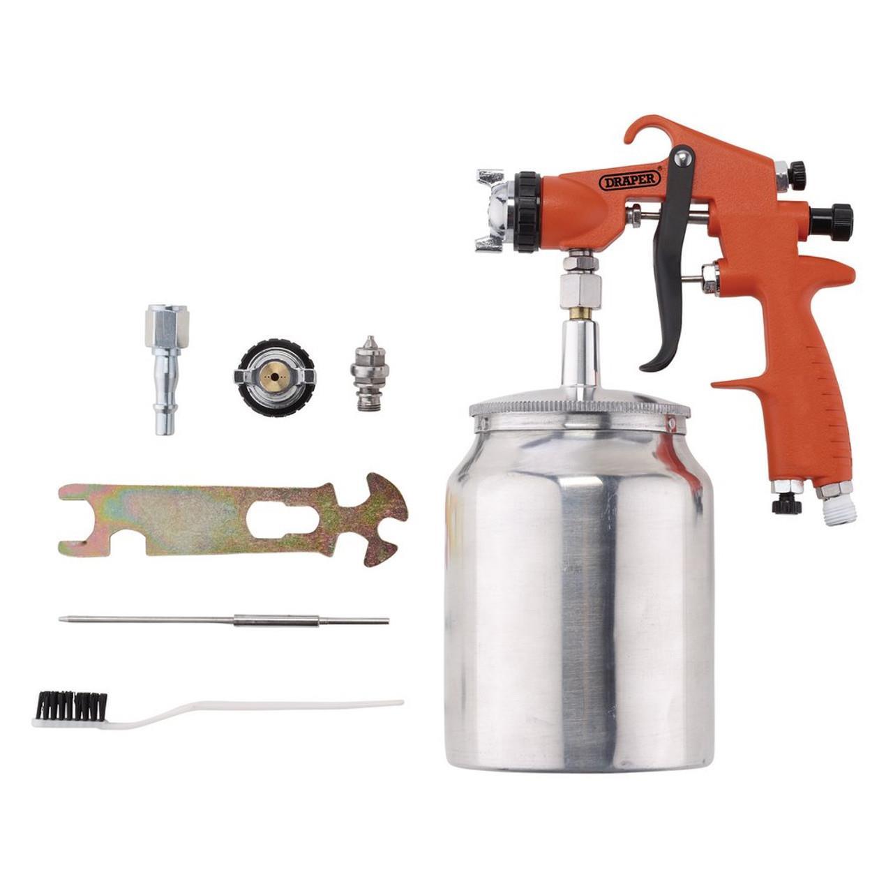 Draper Suction High Pressure Air Spray Gun 1L 1.8mm - 28354 - Tools 2U Direct SW