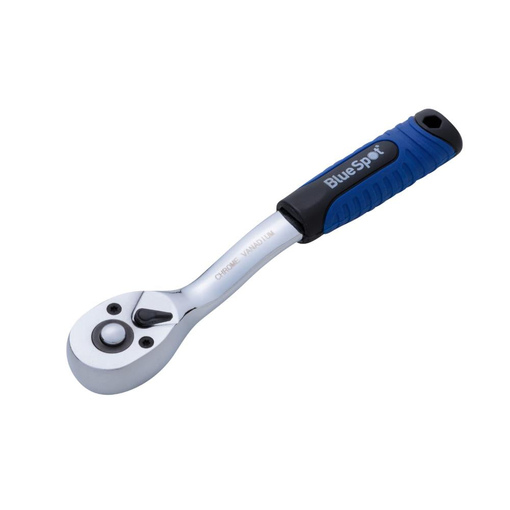 Bluespot 1/4" DR Soft Grip Ratchet, 72 Teeth, Quick Release 02010