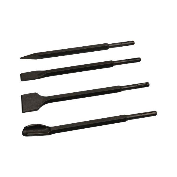 US PRO Tools 4PC SDS Plus Chisel Set 250MM - Point, Gouging & 2 Flat 7218