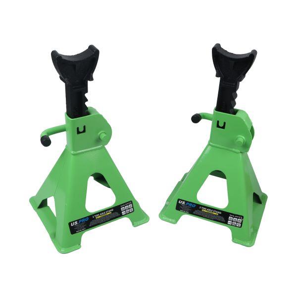 US PRO Tools Pair of 3 Ton Ratchet Axle Stands 295-415mm 10115