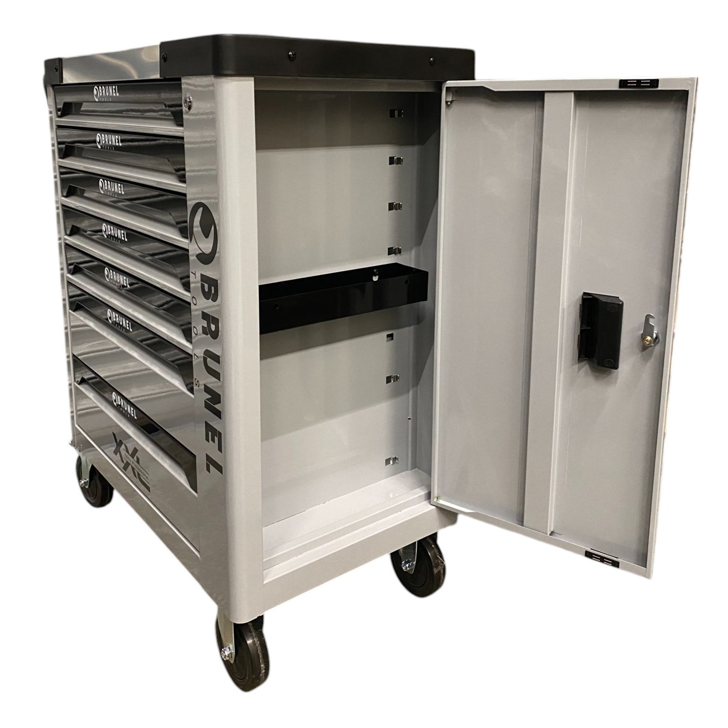 BRUNEL Tools 7 Drawer Caster Mounted Roller Tool Chest Cabinet - Grey