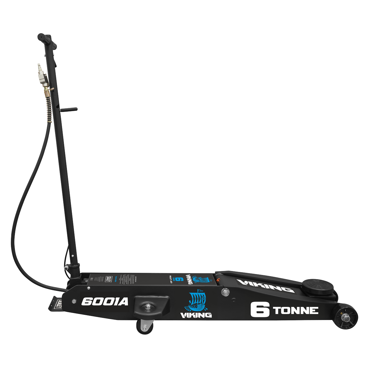 Sealey Viking Professional Long Reach Air/Manual Operation Trolley Jack with Rocket Lift 6 Tonne 6001A