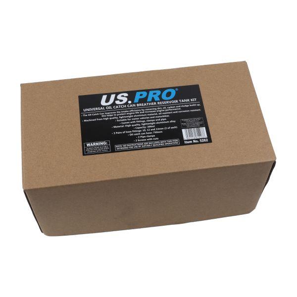 US PRO Tools 300ml Universal Oil Catch Can Breather Reservoir Tank Kit Blue 5262
