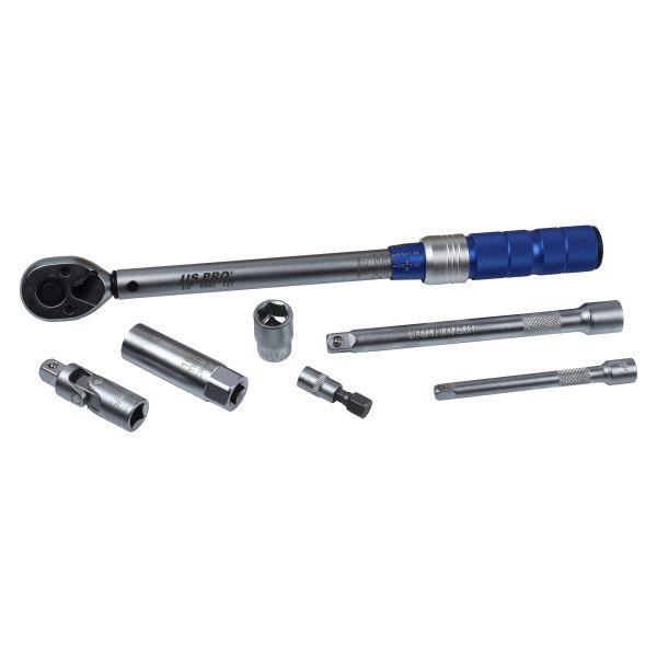 US PRO Tools 27pc 3/8" Dr Torque Wrench & Socket Set 5-50Nm 6940