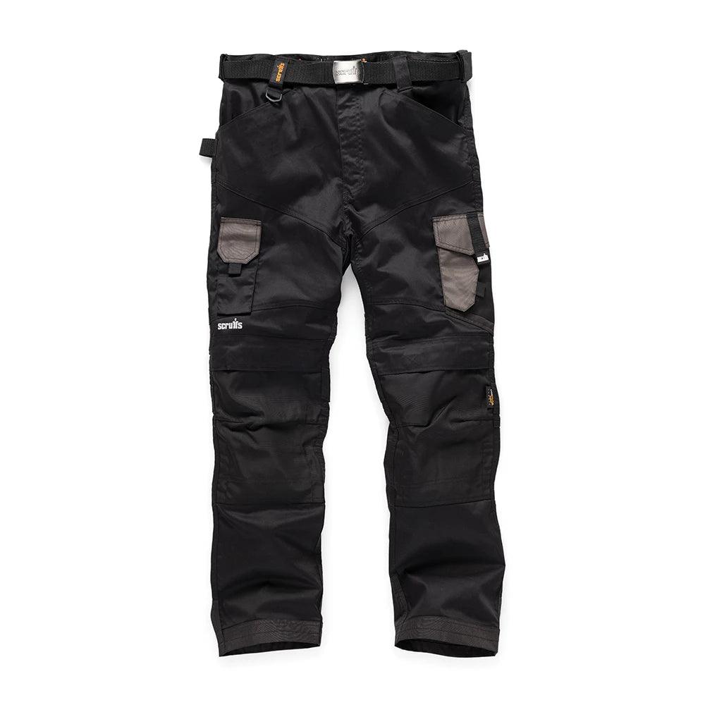 Scruffs Pro Flex Trousers With Belt Black - Tools 2U Direct SW