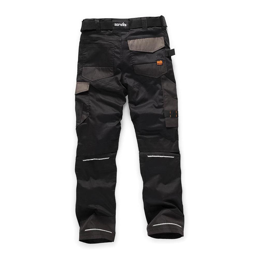 Scruffs Pro Flex Trousers With Belt Black - Tools 2U Direct SW