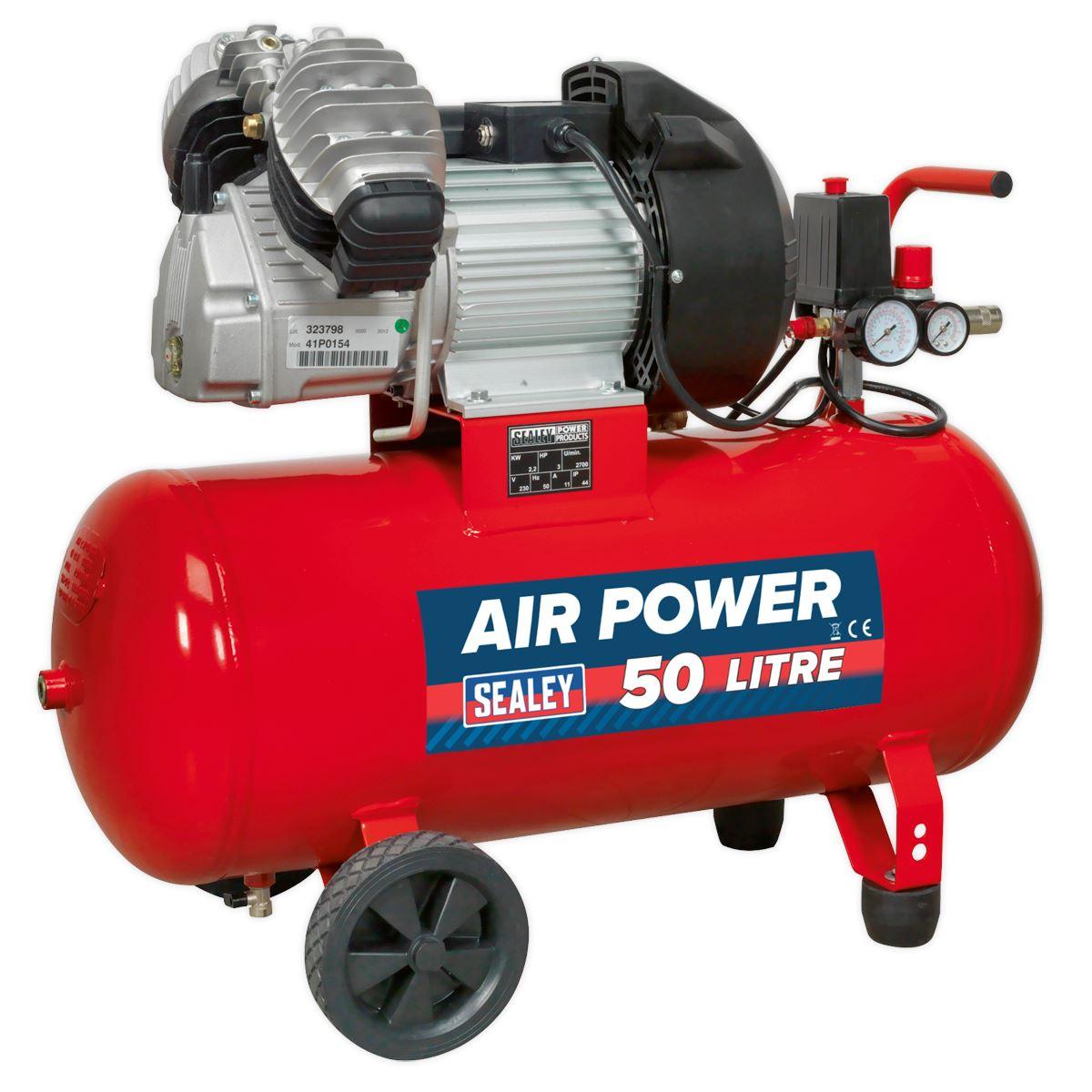 Sealey Air Compressor 50L V-Twin Direct Drive 3hp SAC05030 - Tools 2U Direct SW