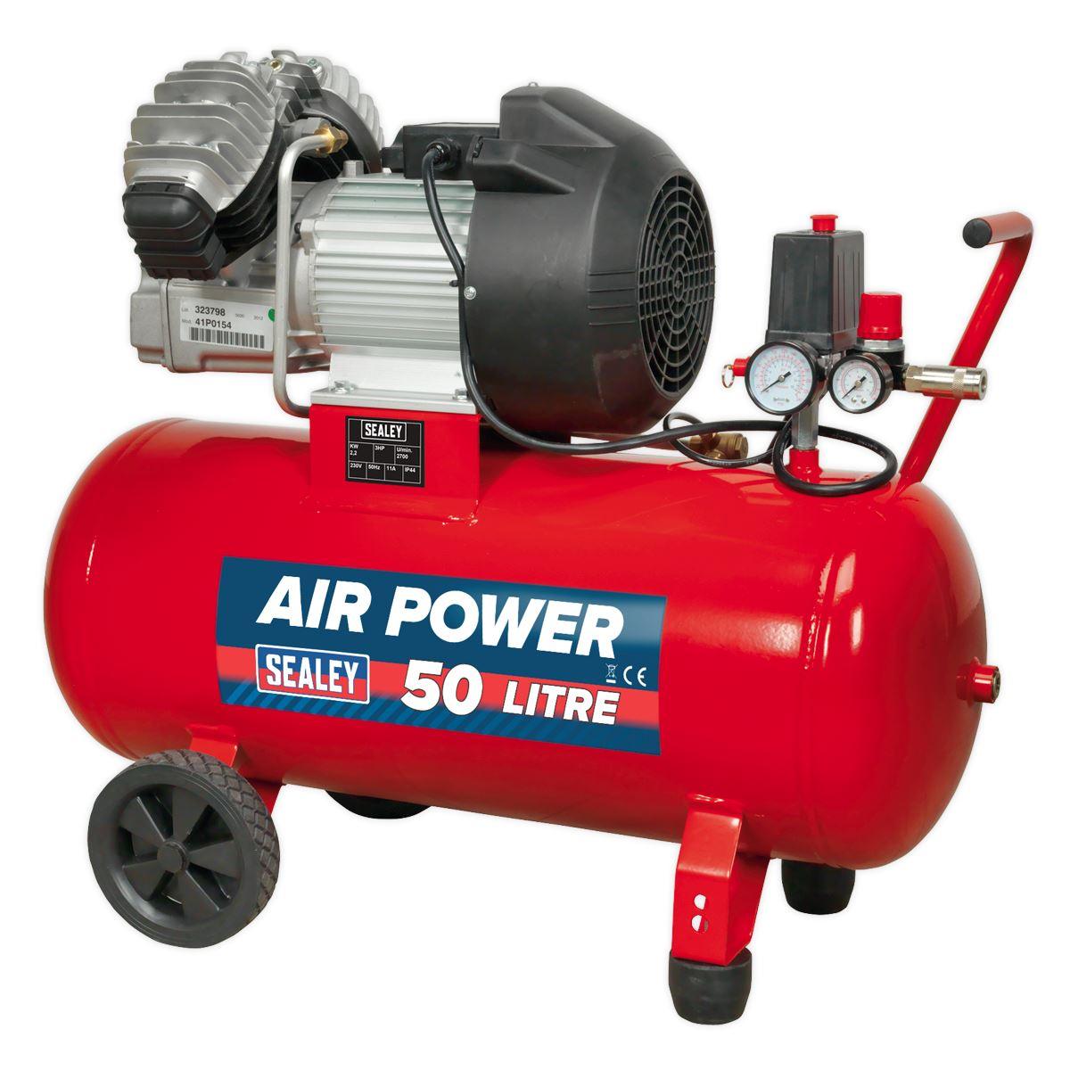 Sealey Air Compressor 50L V-Twin Direct Drive 3hp SAC05030 - Tools 2U Direct SW