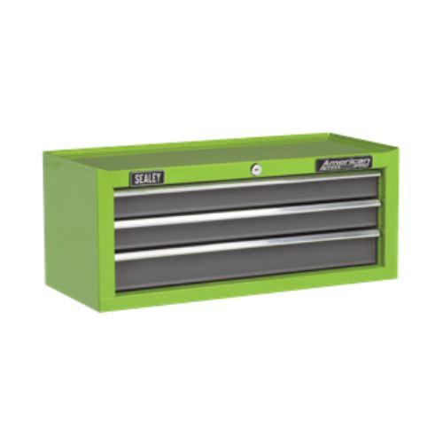 Sealey American Pro Topchest, Mid-Box & Rollcab 9 Drawer Stack - Green/Grey AP2200BBHVSTACK - Tools 2U Direct SW