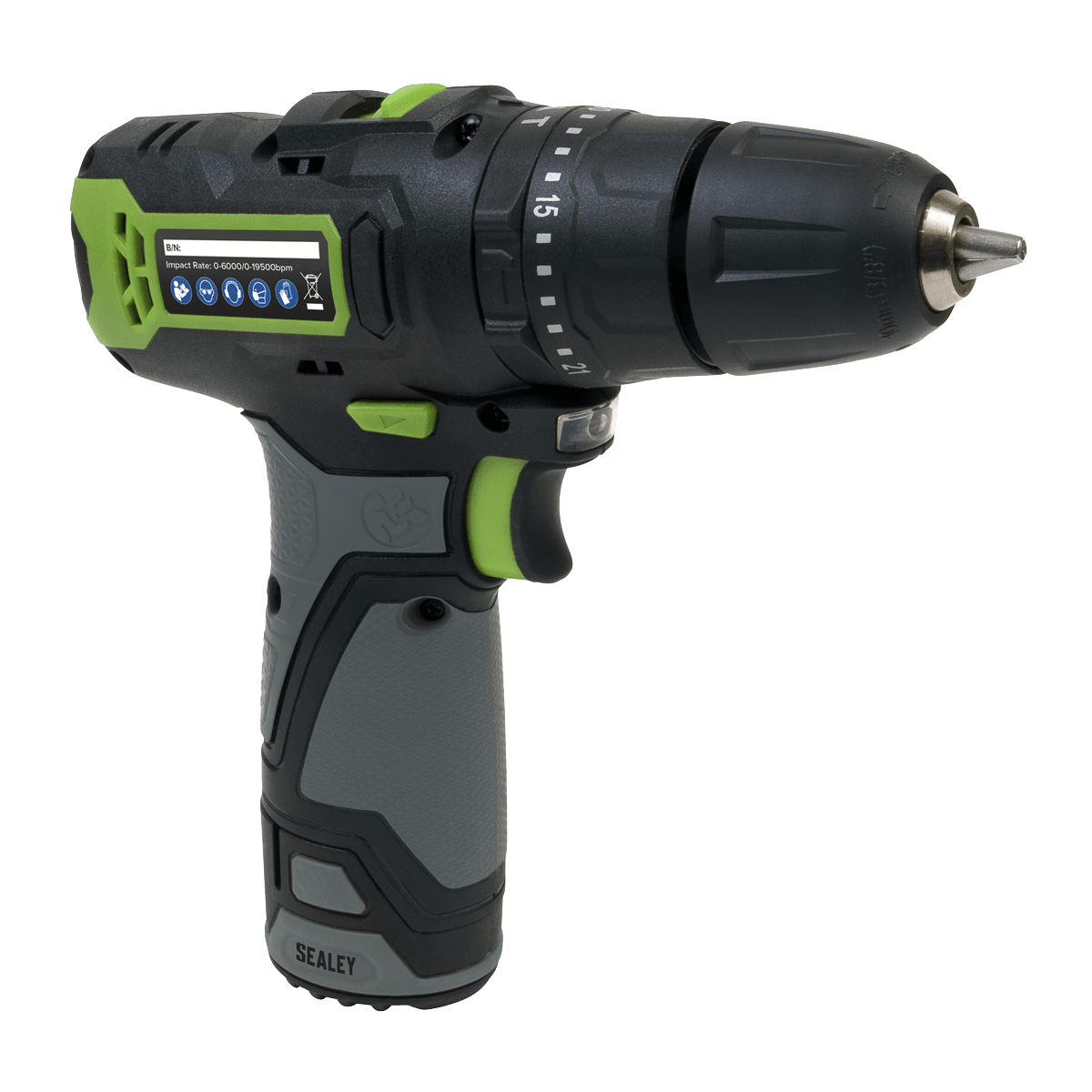 Sealey Cordless Combi Drill Ø10mm 10.8V SV10.8 Series With Battery and Charger CP108VDD - Tools 2U Direct SW