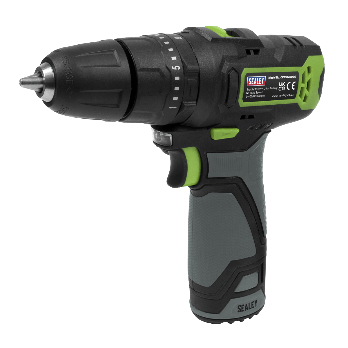 Sealey Cordless Combi Drill Ø10mm 10.8V SV10.8 Series With Battery and Charger CP108VDD - Tools 2U Direct SW