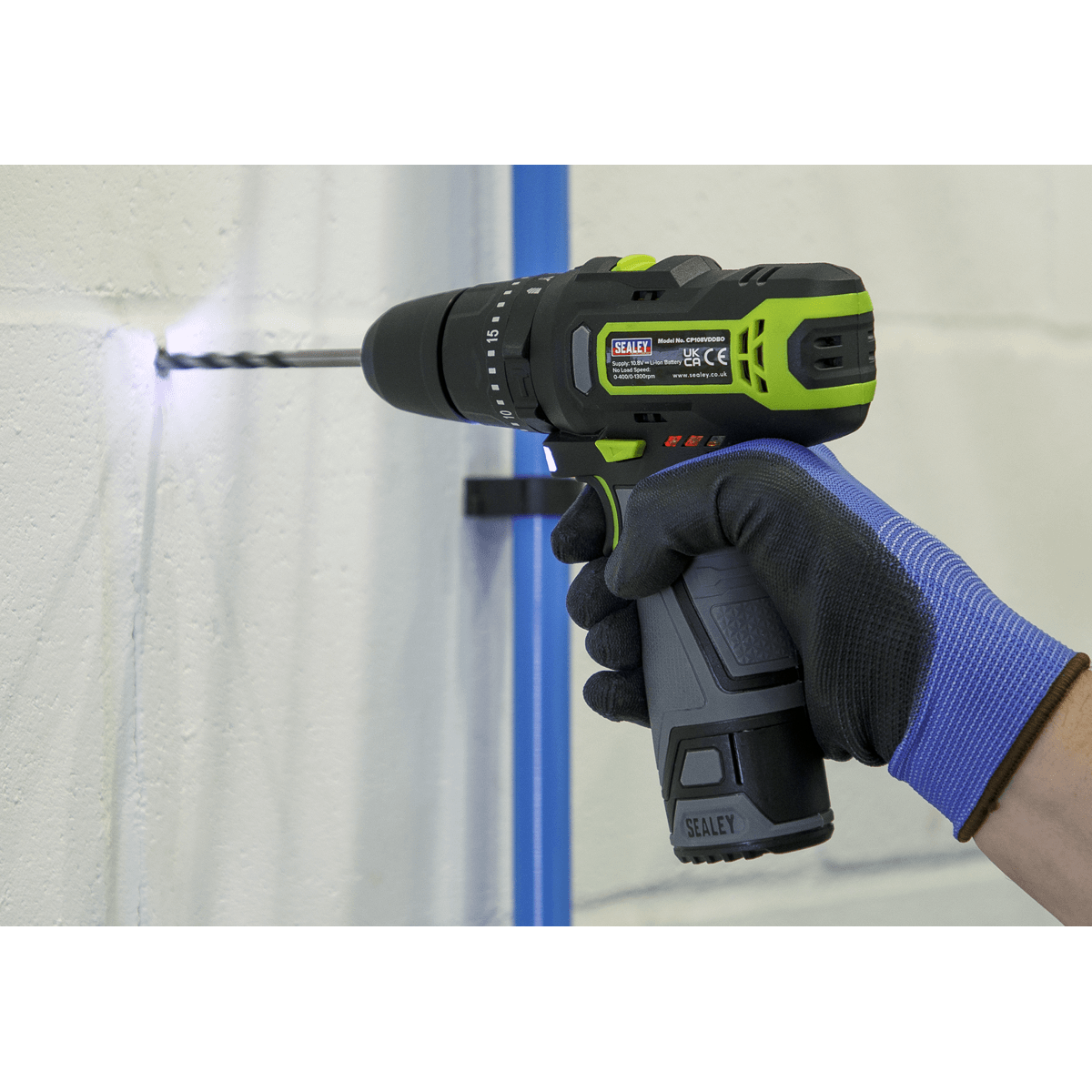 Sealey Cordless Combi Drill Ø10mm 10.8V SV10.8 Series With Battery and Charger CP108VDD - Tools 2U Direct SW